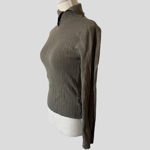 Dollhouse Olive Green Turtleneck Sweater - Picture 2 of 8